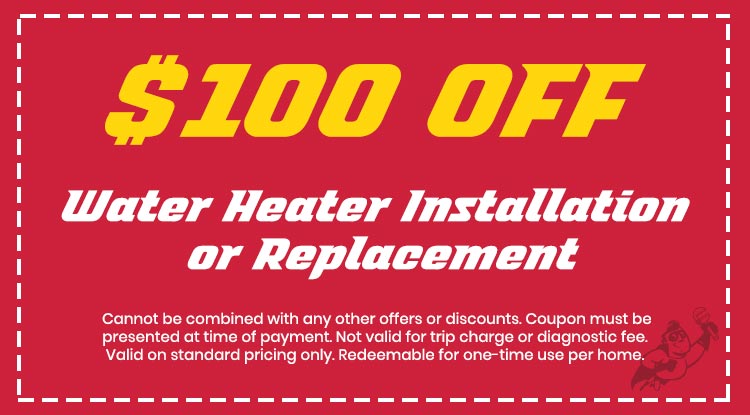 Discount on Water Heater Installation or Replacement